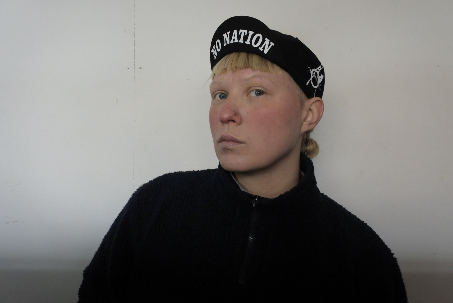 Fahrradmütze "no border, no nation"