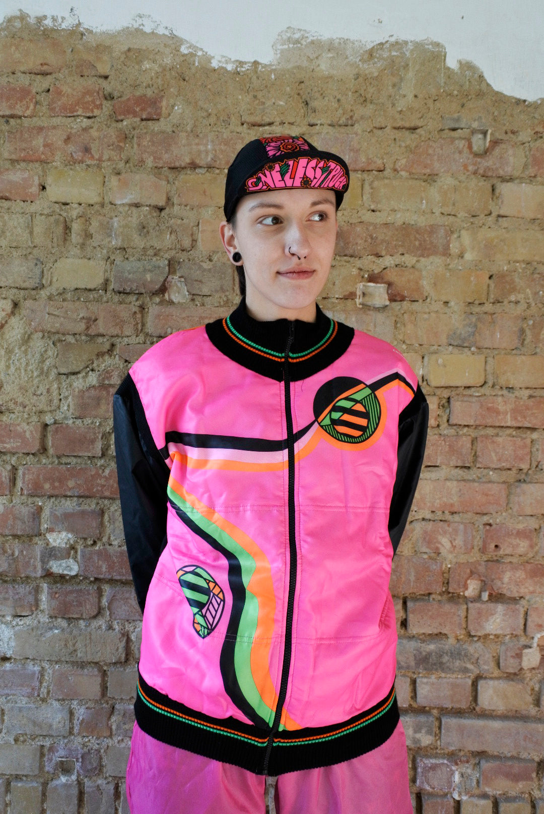 Vintage neon Windbreaker