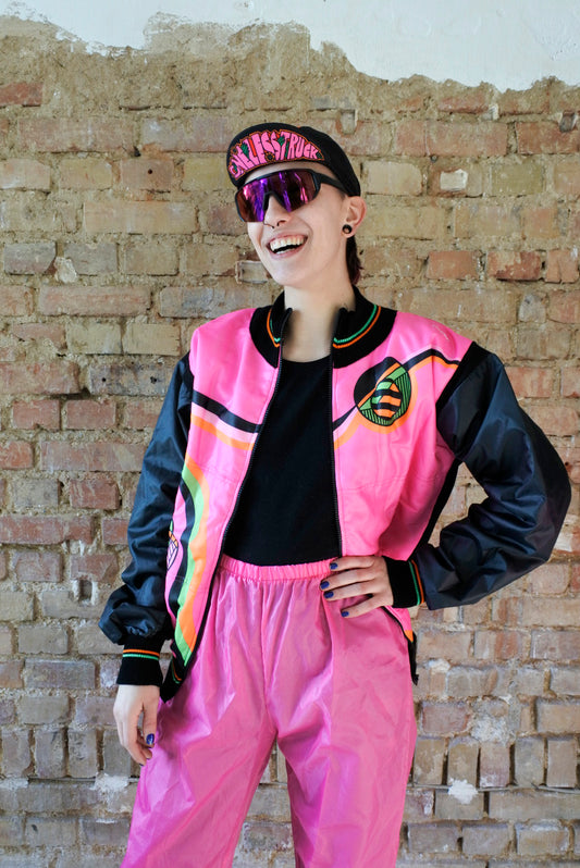 Vintage neon Windbreaker